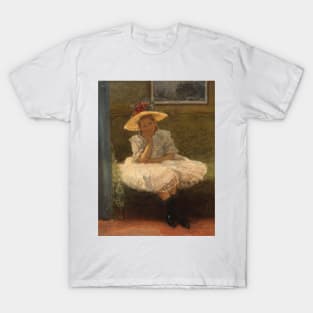 Girl in a Hat by Wladyslaw Podkowinski T-Shirt